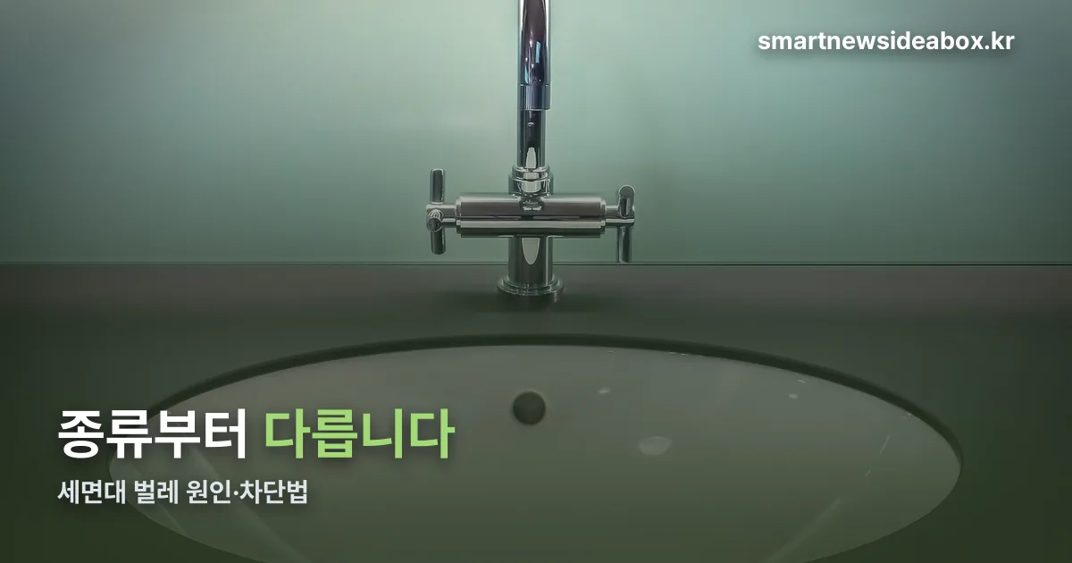 세면대 벌레 정리 썸네일