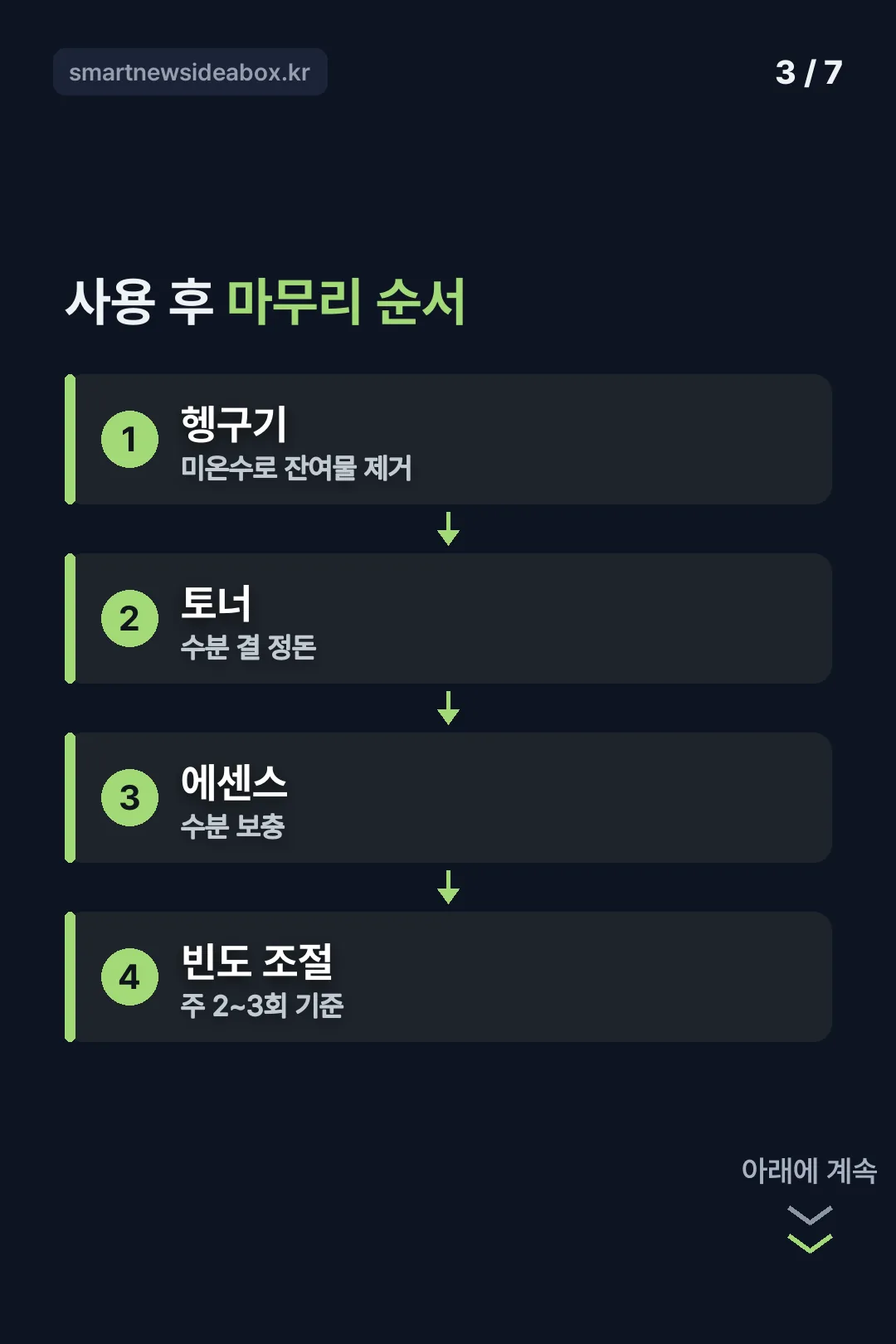 마무리 순서