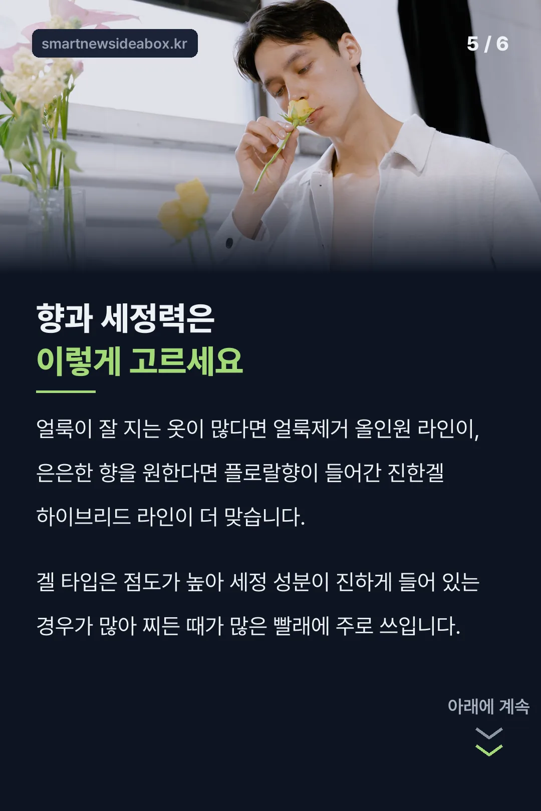 향·세정력 고르는 법