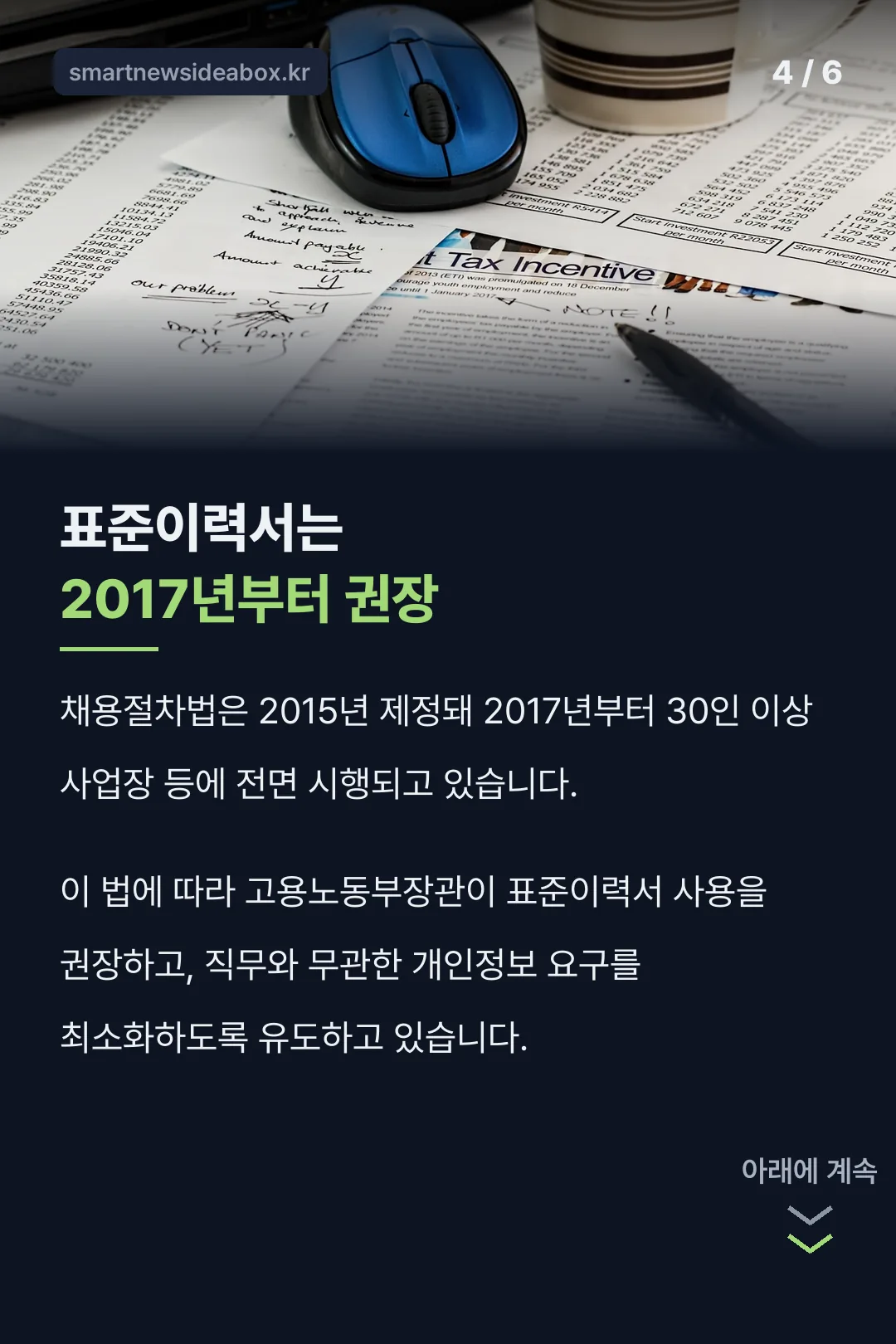 채용절차법과 표준이력서