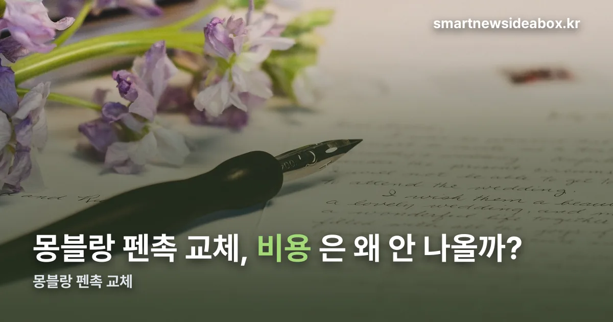 몽블랑 펜촉 교체 정리 썸네일