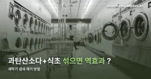 세탁기 냄새 제거 — 과탄산소다와 식초를 같이 쓰면 안 되는 이유